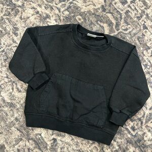 Zara Kid’s Black Crewneck Sweater